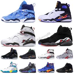 shoes for basket ball Australia - 8 Valentines Day 8s Shoes South Beach Reflective Bugs Bunny White Aqua Playoff Chrome Countdown Pack Basket ball Shoe Men Sneakers