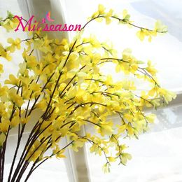 Miiseason Long Spring Silk Branches Wishing Flowers Artificial Simulation Dancing orchid For Wedding Home Garden Decor 1pc