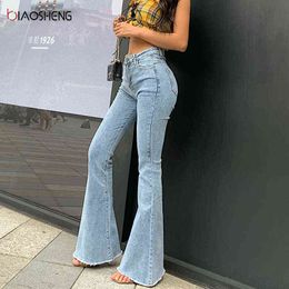 Más El Tamaño De Pierna Ancha Jeans Acampanados Oferta Online | DHgate.com