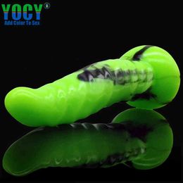 NXY Dildos Anal Toys Yocy Adult Sex Product 's Tongue Masturbation Device Special shaped Silicone Penis Large Posterior Plug 0225