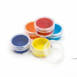 NEWVaporizer oil non stick silicone container clear 3ml plastic dab wax storage jar shatter glass water pipes acrylic silicon jars RRE11968