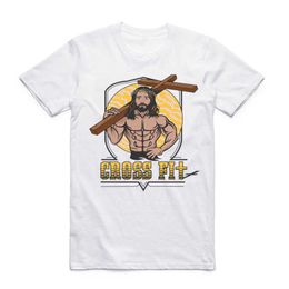Jesus Printed Funny Tshirt Men Summer O Neck Short Sleeve White T Shirt Hipster Streetwear Novelty Shirts Tops Tees 210629