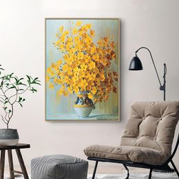 Flor Amarilla Pinturas Lienzo Hecho en China Compras en línea | DHgate.com