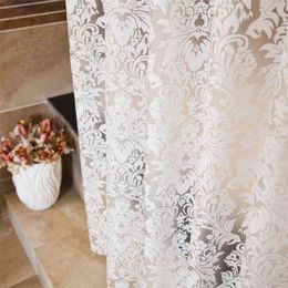 Fashion Morocco PEVA Curtain Home Shower Waterproof Bathing Bathroom Hook Floral Print Europe 210609