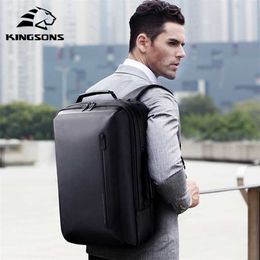 Large Kingsons 15.6'' Laptop Backpacks Capacity Anti Thief Multifunctional Backpack WaterProof for Business Shoulders bags 202211