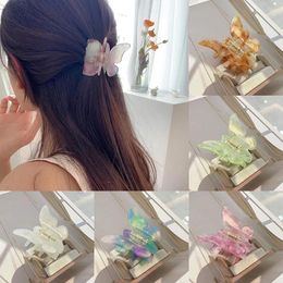 Butterfly Tools Barrettes Gradient Tie-Dye Hair Claw Sweet Butterfly Hairpin Acetate Resin Hairgrips Headdress