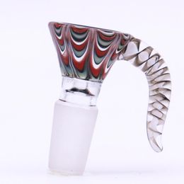 Mixed colors other smoking acessories glass bowl with ox horn stem for bongs smoke bowls