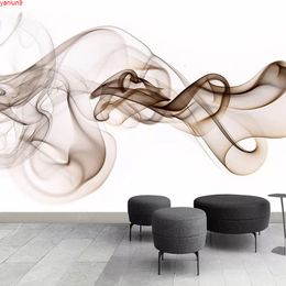 Custom 3D Photo Wallpaper Abstract Smoke Art Wall Painting Modern Living Room Sofa TV Background Non-woven Muralsgood quatity