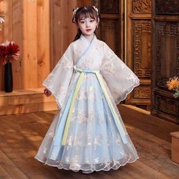 Children Hanfu Tang Costume Ancient Costume Chinese Style Spring and Autumn Girl Dresses 2-13 Years Old Children's Clothing