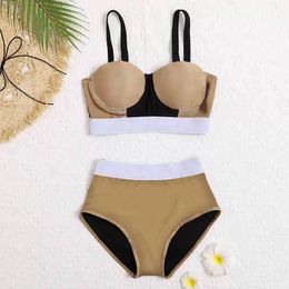 New Bikini Swimwear for Women Hot Brand Bathing Suit Beachwear Summer one piece Sexy Lady g letter Flower print Swimsuit
