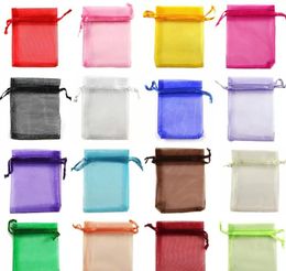 20*30cm Drawstring Organza bags Gift wrapping bag Gift pouch Jewellery pouch organza bag Candy bags package bag mix Colour