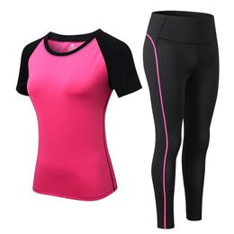 Sports Woman Sportswear Yoga Set Tracksuit For Women Leggings+Gym Top Fitness Gym Suits Sport clothing 210802