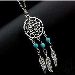 2021 Fashion Accessories Jewellery Hollow Dream Catcher Leather Pendant Necklace For Women Girl Necklaces & Pendants Bijoux Gift