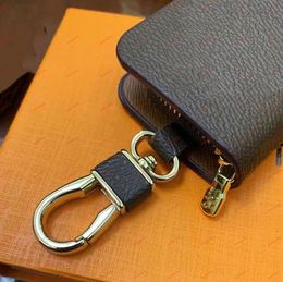 Luxurys Coin Purse Letter Printing Keychains Metal Buckle Handmade Unisex Designer Men Women Pendant key case Wallet Accessories231s