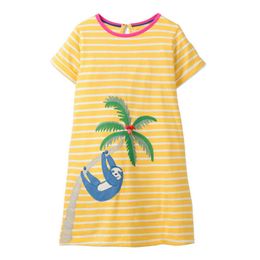 Baby girls sleeveless summer dresses kids designed cute cartoon dress printed animals and flowers top baby 210529