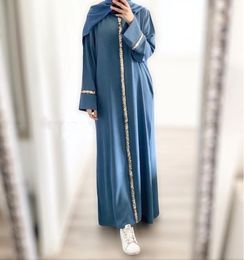 -Этническая одежда джеллаба мусульманское платье с блестками с блестками абая шелковистое элегантное длинное длинное