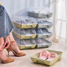 Plastic Shoes Case Thickened Clear Drawer Storage Box Dust-proof Breathable Boxes Stackable Organiser Box