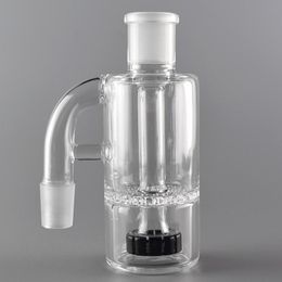Vintage Ash Catcher Glass bong water Smoking Pipe hookah For Tobacco Accessories Thick HandBlown VG020