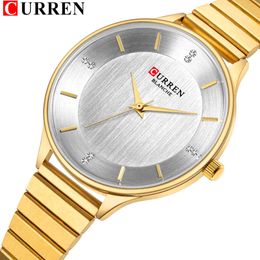 Relogio Feminino Hot Fashion Diamond Ladies Watches Dress Quartz Womens Wristwatch Curren Steel Bangle Watch Montre Femme Q0524