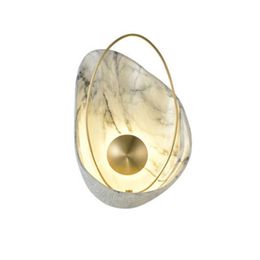 Wall Lamps Nordic Postmodern Minimalist Light Luxury Lamp Bedroom Bedside Creative Personality Marble Living Room