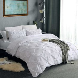 Luxury Egyptian Cotton Bedding Set 3pcs Queen King Size Duvet Cover White Modern Premium Soft and Pillowcase 210615