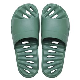Solid Color Bathroom Slippers Summer Non-Slip Home Indoor Bath Men's Sandals Thick Soft Soles Leak Quickly Dry