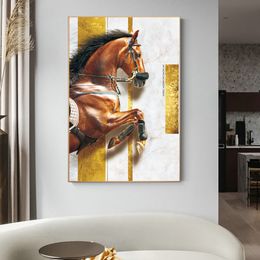 Arabian Horse Posters Animal Canvas Prints Wall Art Pictures For Living Room Modern Home Decor Decorative Paintings Folk-Custom