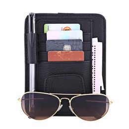 Car Organizer Auto Sun Visor Pouch Bag Card Storage Glasses Holder Clip