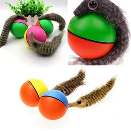 Cat Toys 1Pc Beaver Weasel Rolling Motor Ball Toy For Pet Dog Electric Teaser Fun Moving Chaser Colour Random