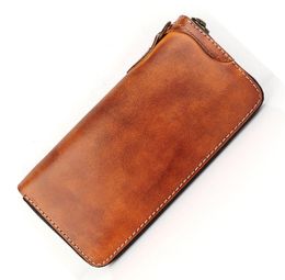 Wallet Genuine Leather Men Fashion Hight Quality Luxury Long Clutch money Holder male Coin Purse card holder