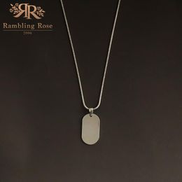 Dog Tag Pendant Men's Necklace 2021 Military Army Simple Vintage Chains Collars For Men Fashion Jewelry Accessories