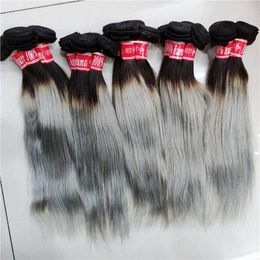 Love Human hair straight Indian blonde grey weaves 10pcs/lot different colors Happy sister new wefts