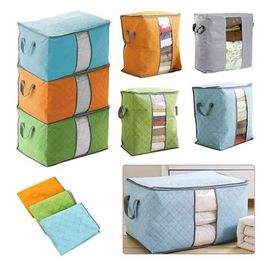 Clothes Quilt Storage Bag Blanket Closet Sweater Organizer Box Sorting Pouches Cloth Cabinet Dropship Z1Z009 210922