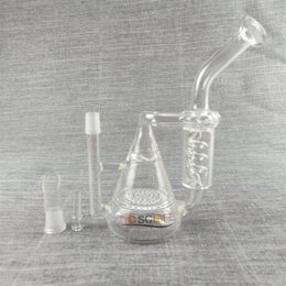 Clear Conical Glass Water Bong Smoking Pipe Hookah Filter Oil Dab Rig Tobacco Accessories