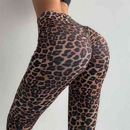 NORMOV Women Printed Leggings Sexy Leopard High Waist Push Up Fitness Legging Workout Elastic Buttock Leggins Slim Female 210925