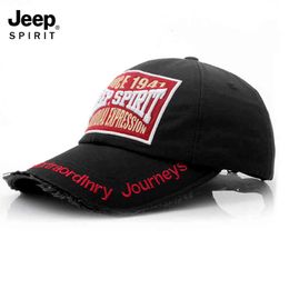 Jeep / Casual Baseball Cap Embroidery Trend Spring and Autumn Handsome Hat Sunscreen Running Duck Tongue