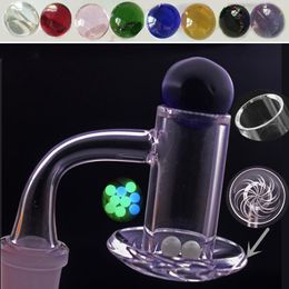 Wholesale 10mm 14mm 18mm Bevelled Edge Quartz Banger Nails 20mm OD For Dab Oil Rigs bong with Terp Pearl and carb cap