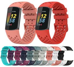 Silicone straps for Fitbit Charge 5 Charge5 band Replacement watchband SmartWatch Sport soft Bracelet wristband Strap