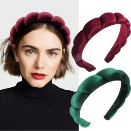 Solid Colour Headband Velvet Bezel Turban for Women Hairband Girls Hair Accessories Head Hoop Hair Jewellery Rubber Band
