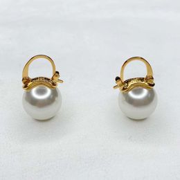 Drop earring in 18k gold plated and nature pearl for women wedding jewelry gift special design PS4542266U