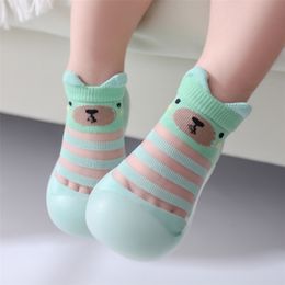 baby sock shoes summer cute animal style baby home non-slip floor socks soft rubber bottom baby toddler shoes 210326