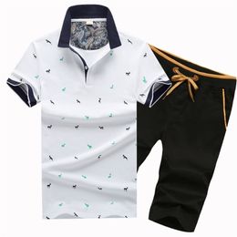 MANTLCONX Arrival Fashion Casual Summer Men's Sets Print Men Shorts + T shirt Men's Suit 2 Pieces Sets Plus Size 4XL Bottoms 210806