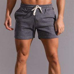 Mens Shorts Summer Jogger Short Cotton Breathable Men Casual Sportswear Male Fitness Running Sweatpants Drawstring Beach Pants 220301