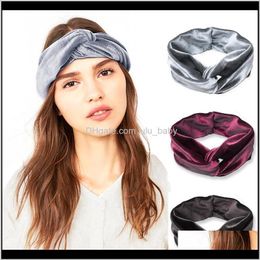 Simple Women'S Turban Headband Velvet Headwraps Gold Twist Yoga Hair Bands Boho Autumn Fall & Winter Accessories Z2Pss Kwcax