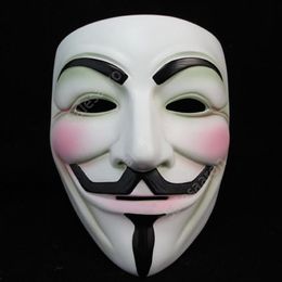 White V Mask Masquerade Mask Eyeliner Halloween Full Face Masks Party Props Vendetta Anonymous Movie Guy Masks DHS68