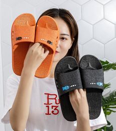 designer leather women sandals denim summer flat slipper outdoor beach ladies slippers rainbow lettered