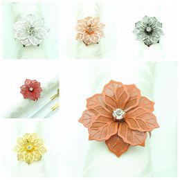 Hotel Restaurant Dedicated Napkin Ring Solid Colour Exquisite Metal Napkins Buckle Table Decoratio Flowers Wedding Party BH4884 WLY