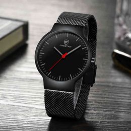 CHEETAH Fashion Watches for Men Luxury Brand Sports Quartz Watch Mens Simple Waterproof Clock Mesh Steel Relogio Masculino 210517