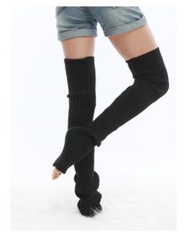 Woman Yoga Socks Warmer Running Sports Long Tube Winter Warm Non-slip Dance Over The Knee