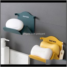 Aessories Bath Home & Garden1Pcs Innovative Soap Dish Holder Wall Mounted Anti-Slip Draining Stand Tray For Bathroom Shower Dishes Drop Deliv